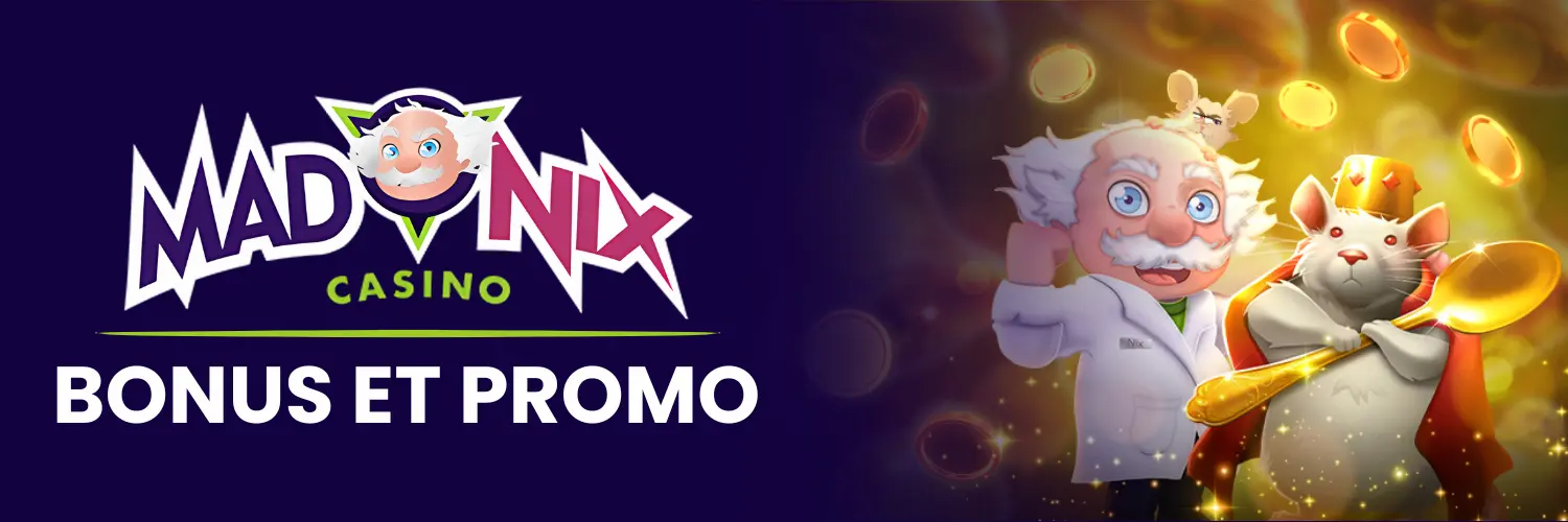 Madnix Casino : Bonus et promo